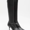 High leather boots