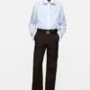 Layered poplin button-up shirt