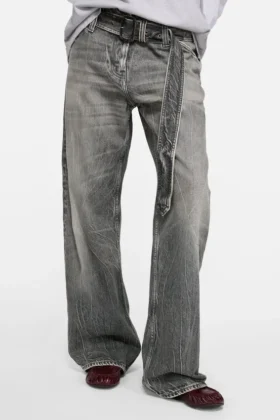 Belted jeans - Relaxed fit