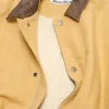 Bomber with faux leather collar