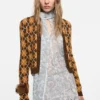 Bouclé Argyle Knit Cardigan