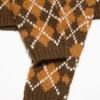 Bouclé Argyle Knit Cardigan