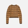 Bouclé Argyle Knit Cardigan