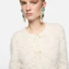 Bow wool cardigan
