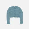 Bow wool cardigan