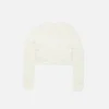 Bow wool cardigan