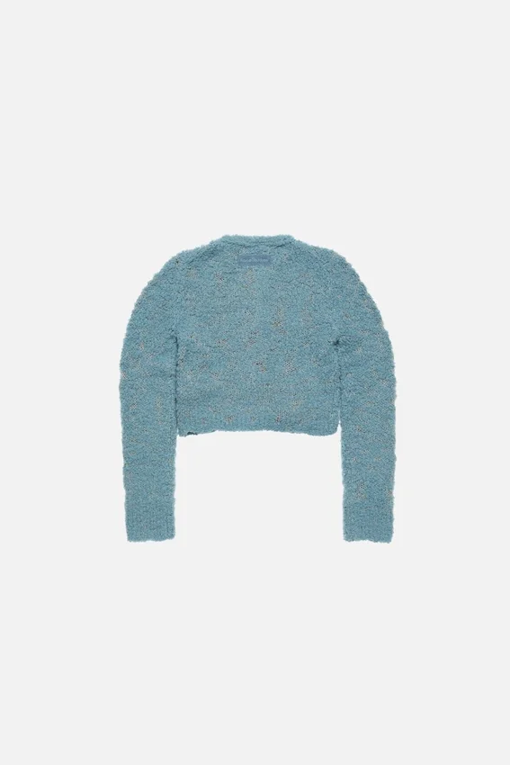 Bow wool cardigan