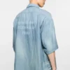 Button-up shirt logo stamp