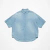Button-up shirt logo stamp