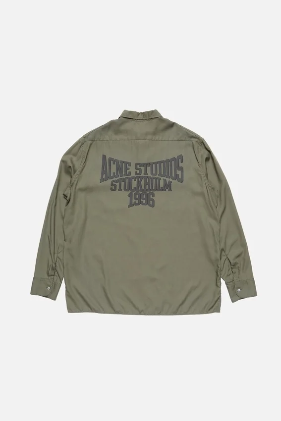 Button-up shirt with logo