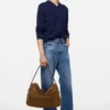 Camero Camera suede shoulder bag