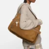 Camero Camera suede shoulder bag