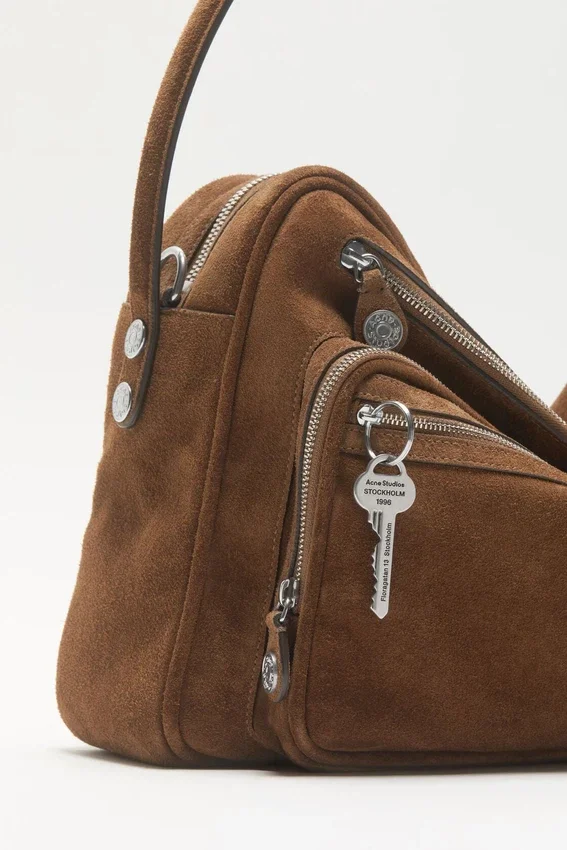 Camero Camera suede shoulder bag