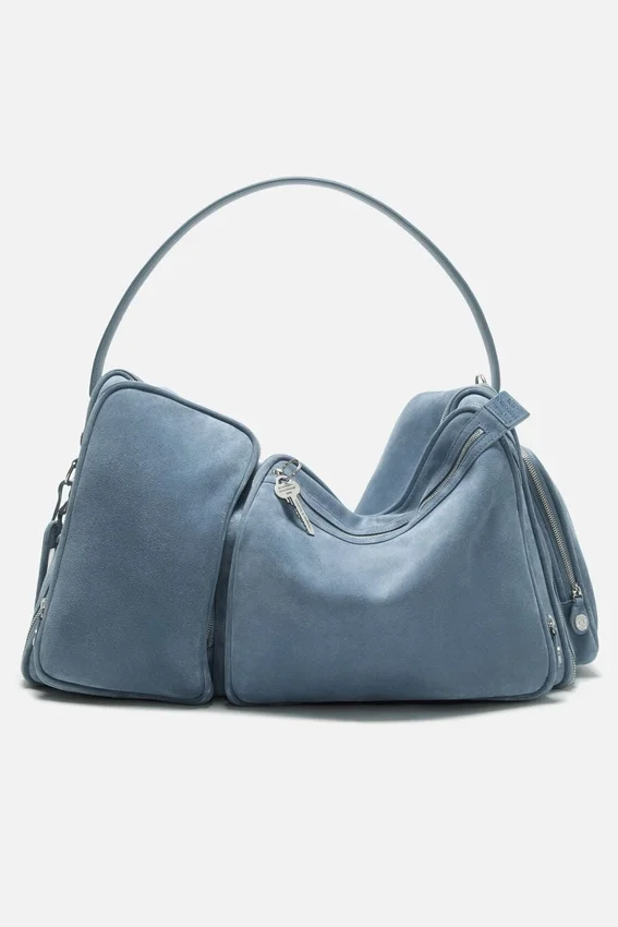 Camero Hotel Suede Shoulder Bag