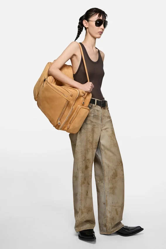 Camero Hotel suede shoulder bag