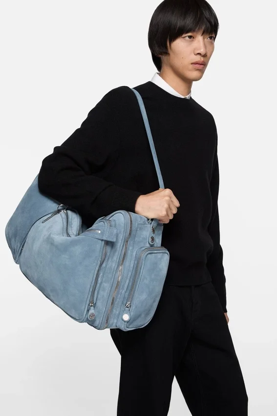 Camero Hotel Suede Shoulder Bag