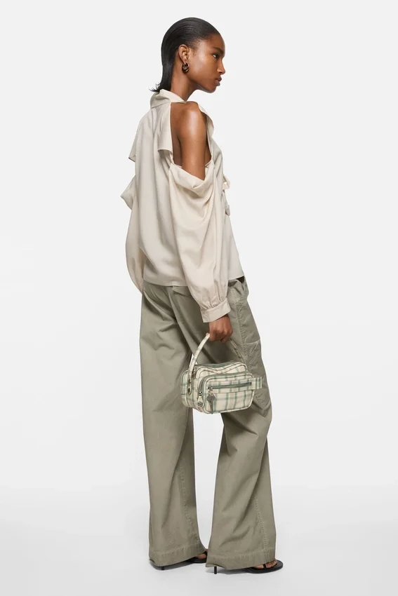 Camero Kit check crossbody bag