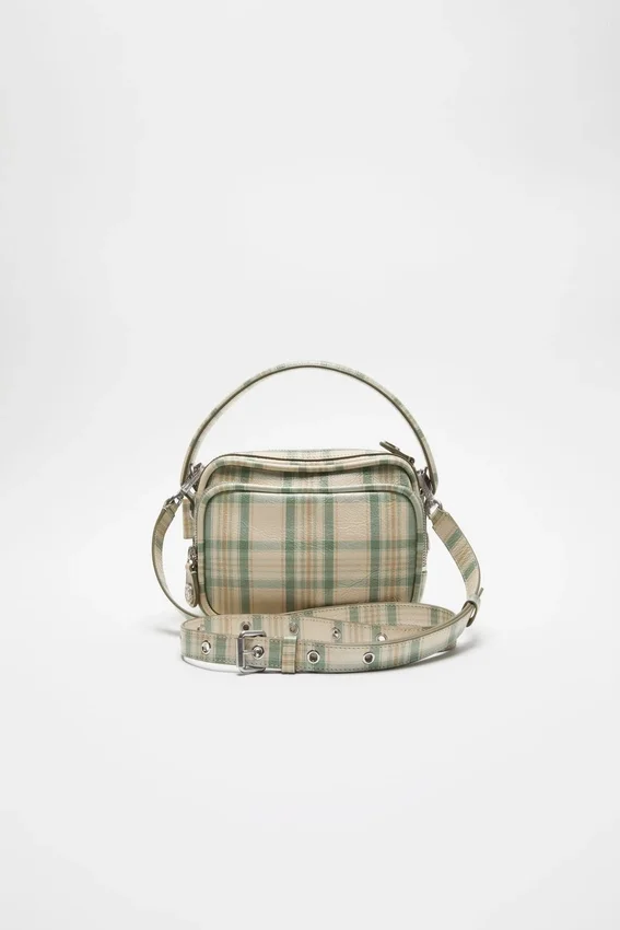 Camero Kit check crossbody bag
