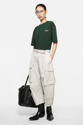 Cargo trousers with belt