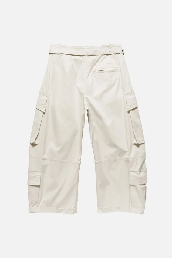 Cargo trousers with belt