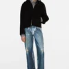 Cashmere jacket with hood