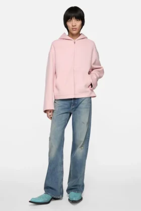 Cashmere jacket with hood