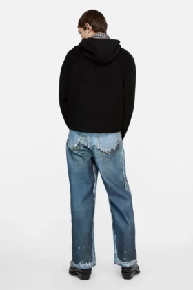 Cashmere jacket with hood