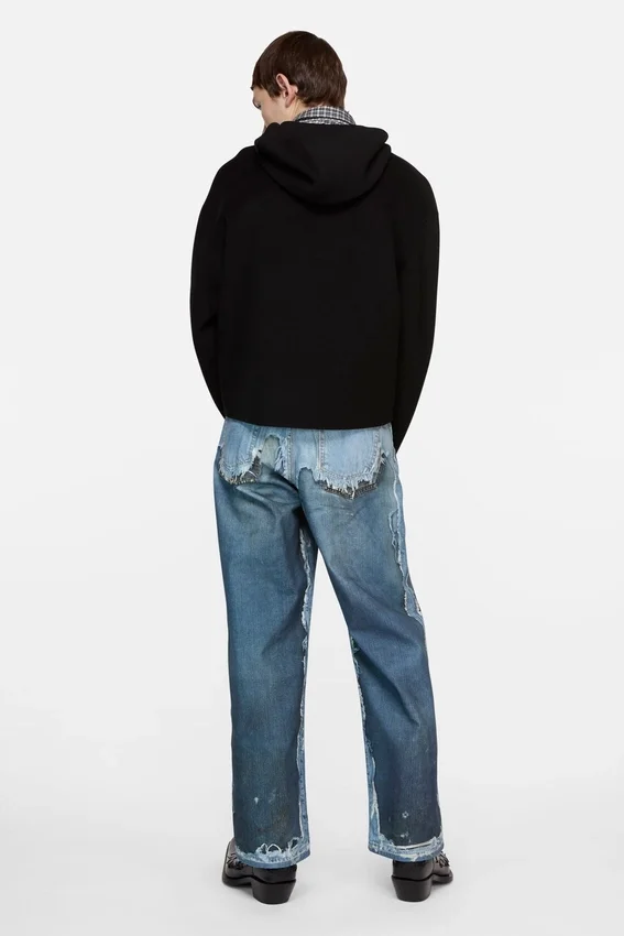 Cashmere jacket with hood
