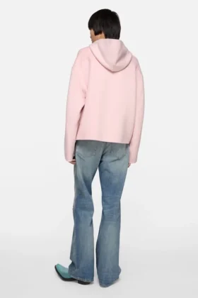 Cashmere jacket with hood