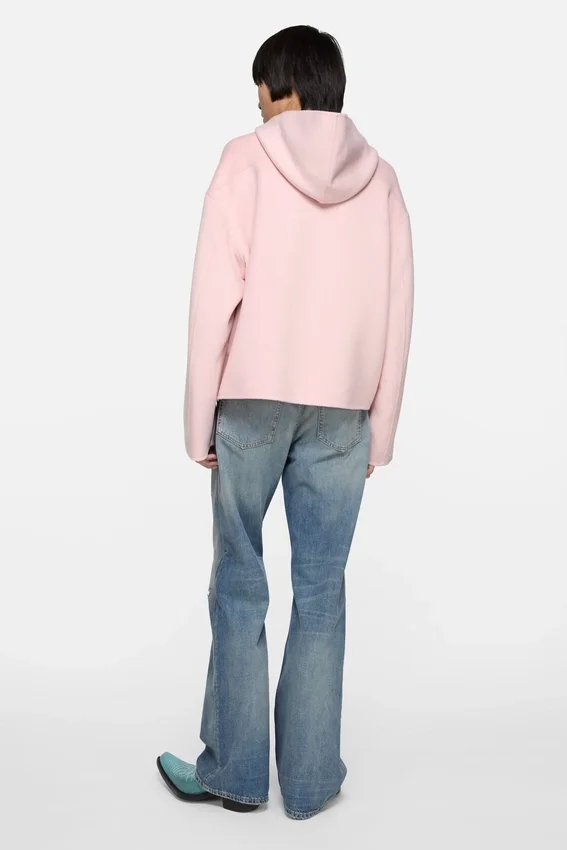 Cashmere jacket with hood