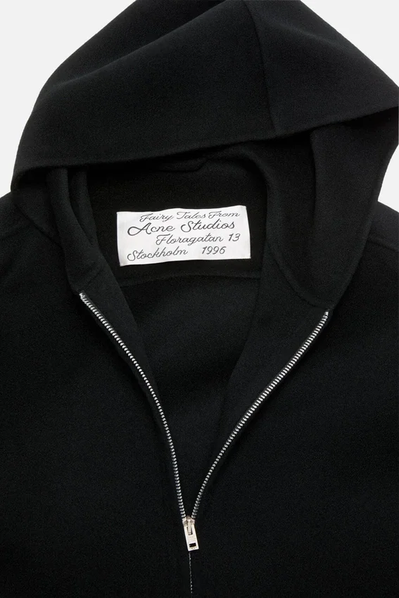 Cashmere jacket with hood