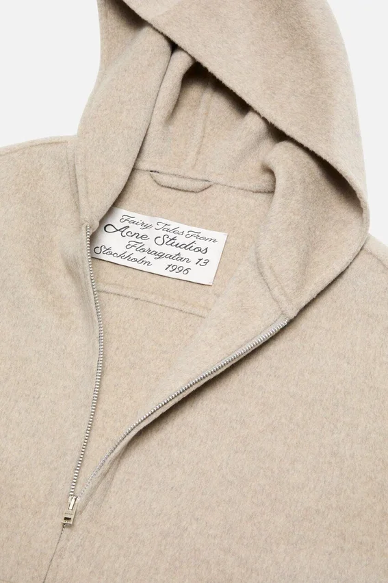 Cashmere jacket with hood