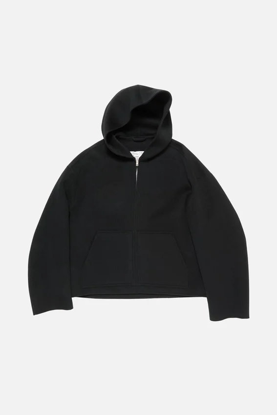 Cashmere jacket with hood
