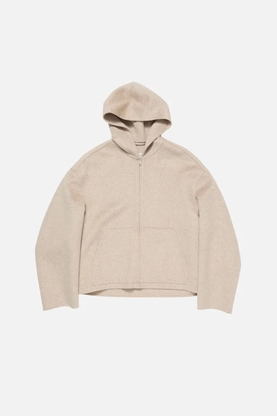 Cashmere jacket with hood