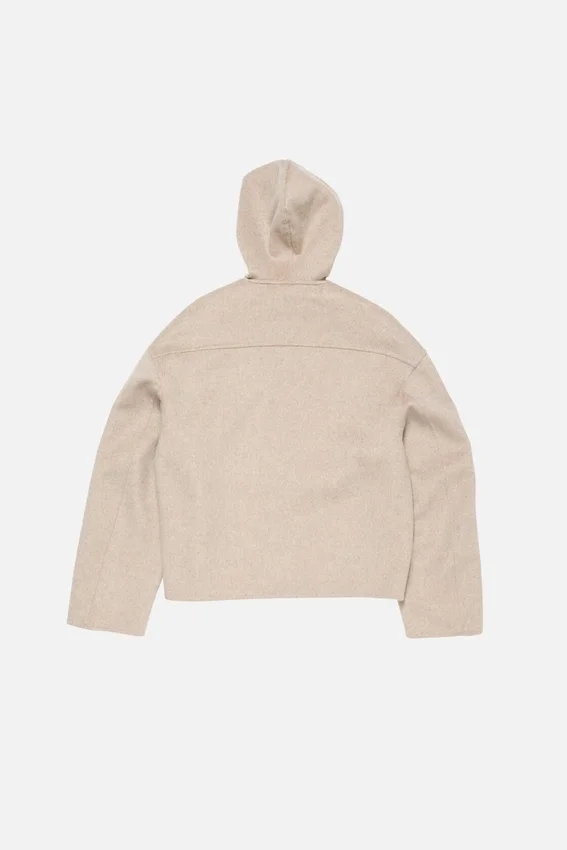 Cashmere jacket with hood
