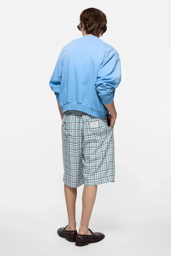 Casual flannel check shorts