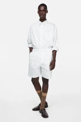 Check button-up shirt