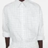 Check button-up shirt