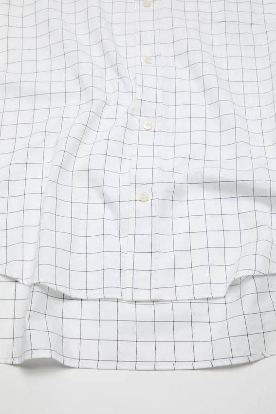 Check button-up shirt