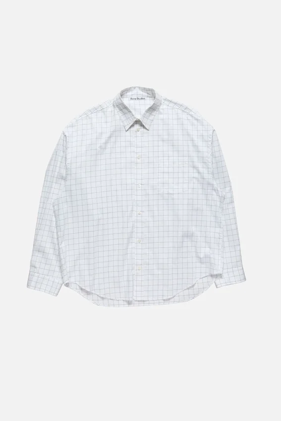 Check button-up shirt