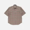 Check button-up shirt
