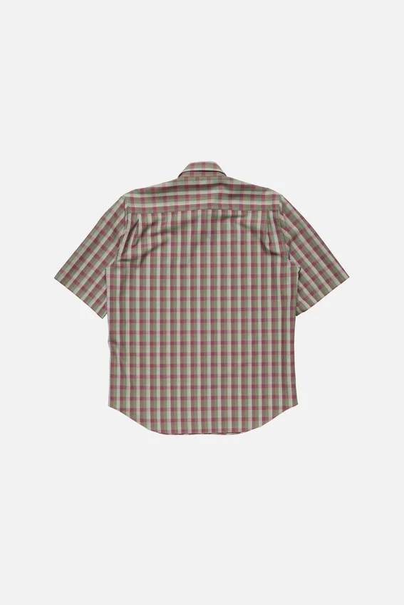 Check button-up shirt