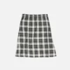 Check midi skirt