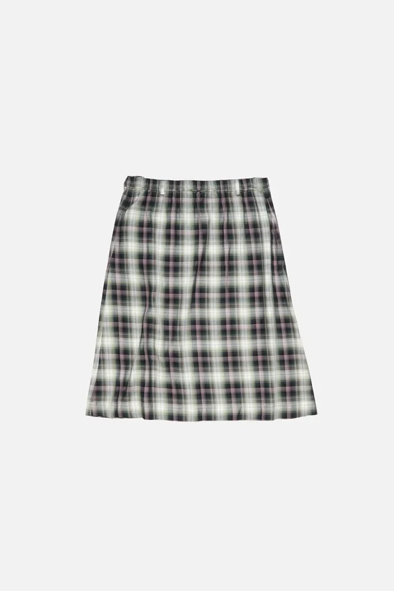 Check midi skirt