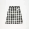 Check midi skirt
