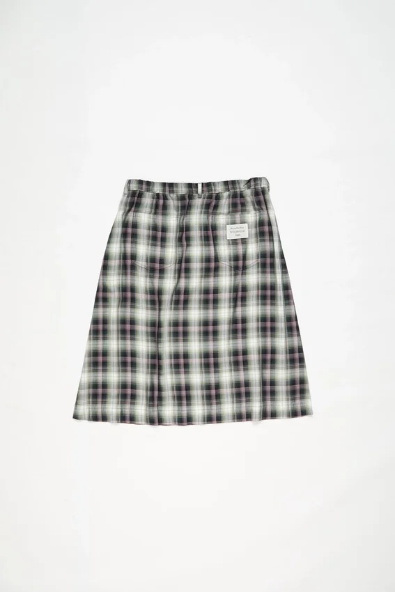 Check midi skirt