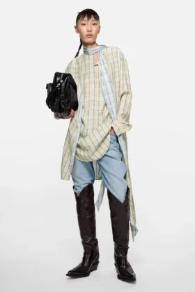 Check tunic dress