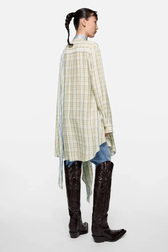 Check tunic dress