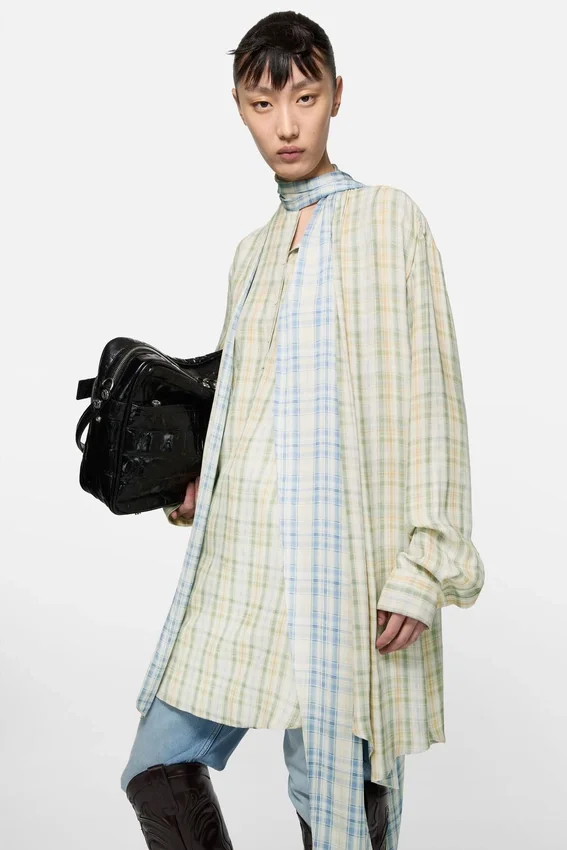 Check tunic dress