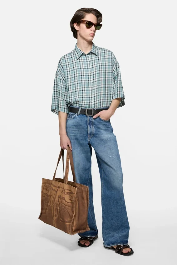 Checked flannel shirt